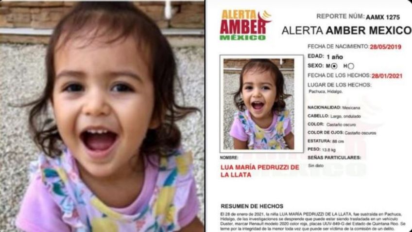 Activan Alerta Amber para localizar a Lua María en Mexicali