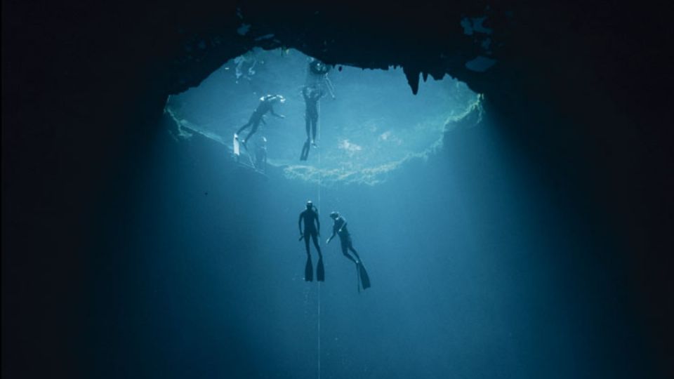 Es importante recordar que las prácticas de apnea y de buceo, deben realizarse siempre, bajo la supervisión de expertos. Foto: Joram Mennes /  Expo Xíimbalil Ja / La Galerie MalixAr