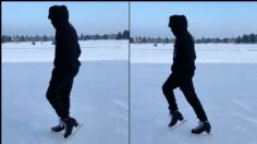 ¡Moonwalk nivel DIOS! Patinador hace el mítico paso de Michael Jackson ¿sobre el HIELO? | VIDEO