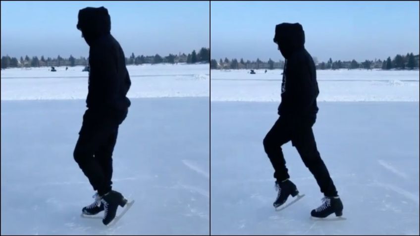 ¡Moonwalk nivel DIOS! Patinador hace el mítico paso de Michael Jackson ¿sobre el HIELO? | VIDEO