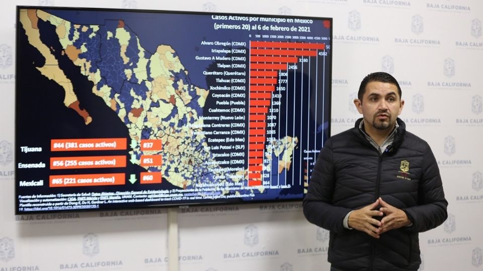  Alonso Pérez Rico, secretario de Salud en Baja California, estima que entre el 14 y 16 de febrero llegarán más vacunas contra el Covid-19. Foto: Especial