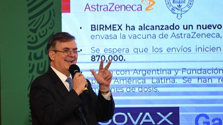 Próxima semana llegan a México 491 mil 400 vacunas Pfizer: Ebrard