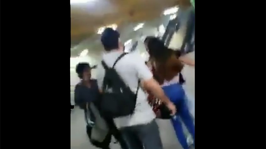 Hombres pelean en la estación Cuauhtémoc del metro de Monterrey: VIDEO VIRAL