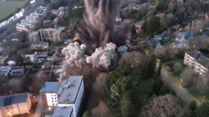 Detona BOMBA de la Segunda Guerra Mundial 80 años después de haber sido lanzada: VIDEO