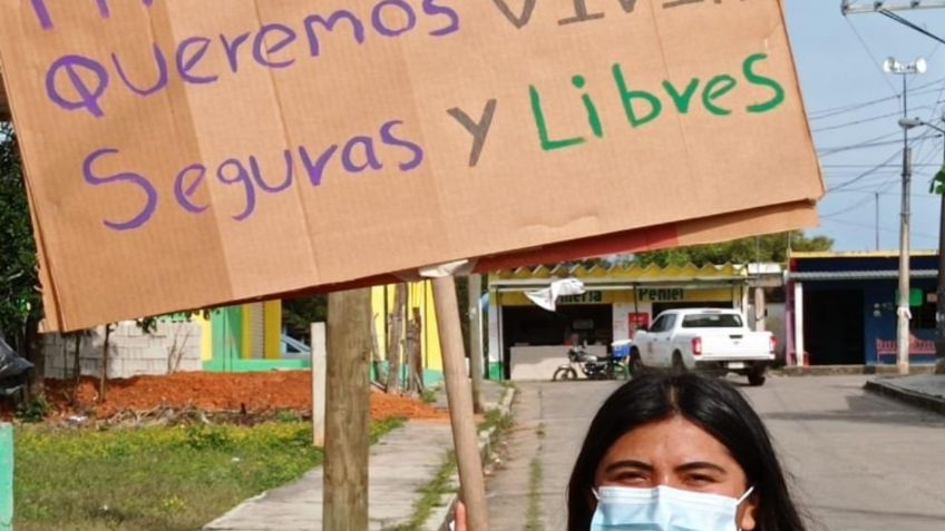 La historia de la joven en Veracruz que marchó sola para exigir respeto a las mujeres