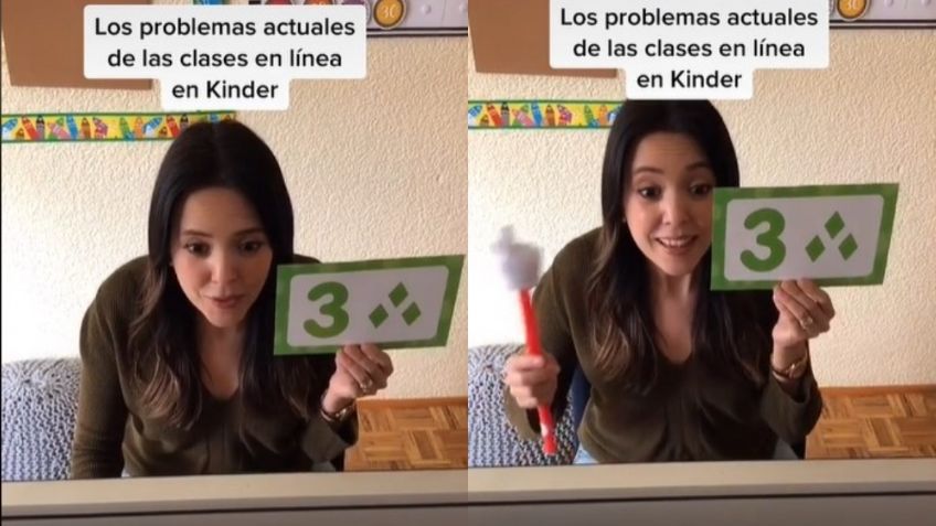 VIDEO VIRAL: Maestra de preescolar muestra en Tik Tok “problemas actuales” de las clases en línea