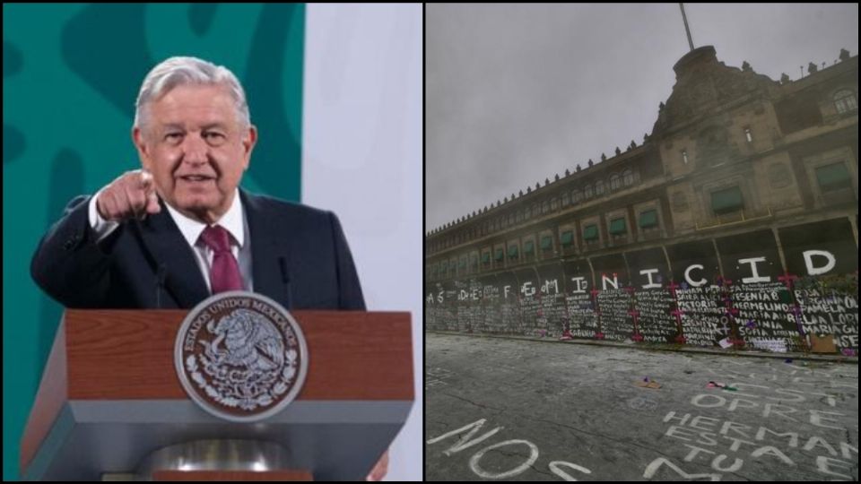 El presidente López Obtrador habló sobre la valla en el Palacio Nacional. Foto: Presidencia - Guillermo O’Gam