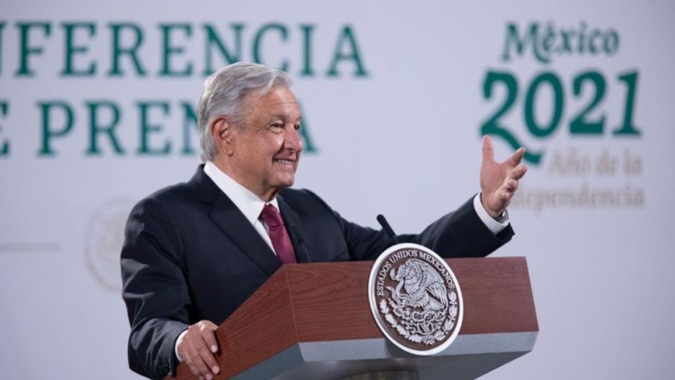 El presidente López Obrador desde Palacio Nacional. Foto: Presidencia