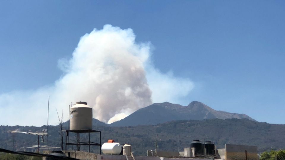 El incendio se ha registrado en el cerro “Pico del Águila” en el Ajusco en la zona sur de la ciudad. FOTO: ESPECIAL