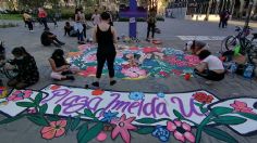 Pintan mural en Guadalajara para recordar a víctimas de violencia de género