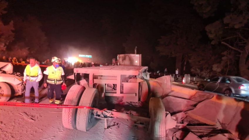 Trailer choca en autopista México-Acapulco a la altura de Morelos; reportan muertos