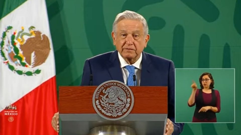 El presidente López Obrador desde Palacio Nacional. Foto: Especial