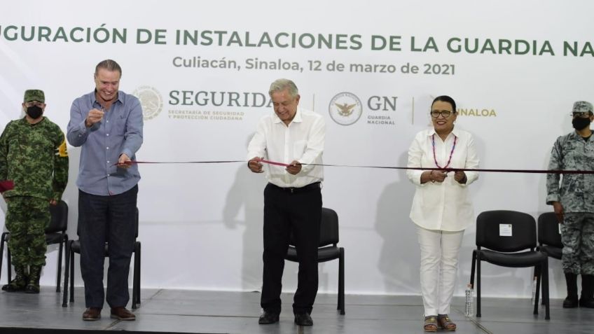 AMLO y Rosa Icela Rodríguez inauguran cuartel de la Guardia Nacional en Sinaloa