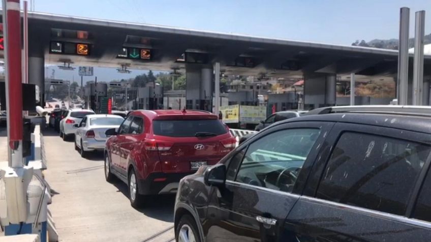 Autopista México-Cuernavaca luce abarrotada este sábado de megapuente: VIDEOS