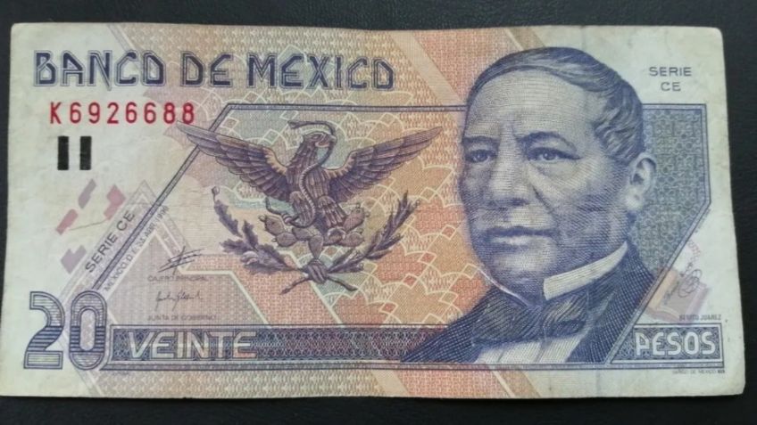 ¿Tienes este billete de 20 pesos? Puedes venderlo en Internet hasta en 8 MIL, por este detalle