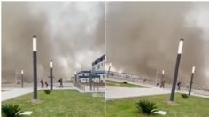 Aeropuerto de Santa Lucía: Así fue la TOLVANERA que sorprendió a los trabajadores | VIDEO