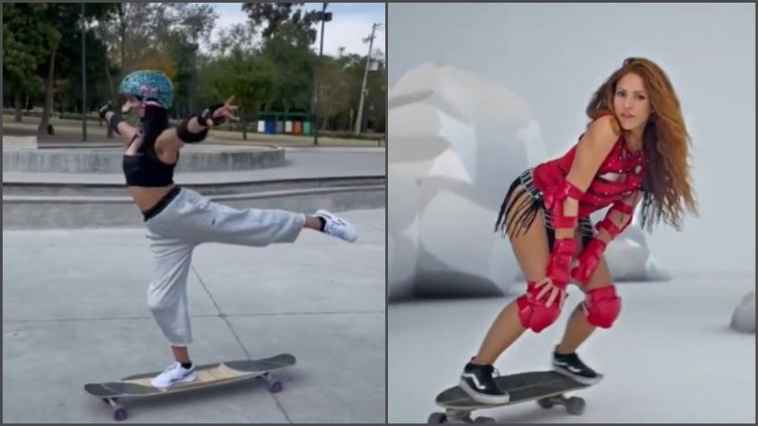 ¿María León contra Shakira, quién de estas dos bellas lo hace mejor en patineta? Videos