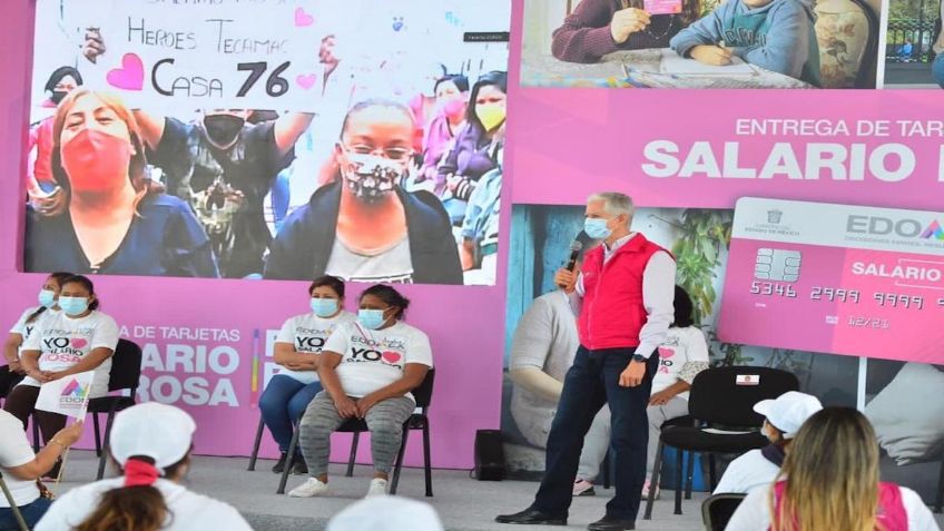 Alfredo del Mazo entrega salario rosa a 4 mil 500 mujeres de Ecatepec y Tecámac