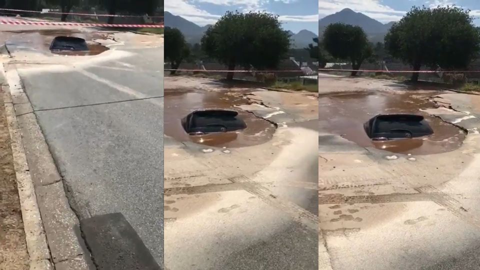 Las imágenes fueron grabadas el pasado sábado en la ciudad de George en la provincia Occidental del Cabo, en Sudáfrica. FOTO: ESPECIAL