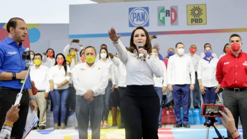 Rinde protesta Gloria Núñez como candidata de la alianza PRI-PAN-PRD en Nayarit