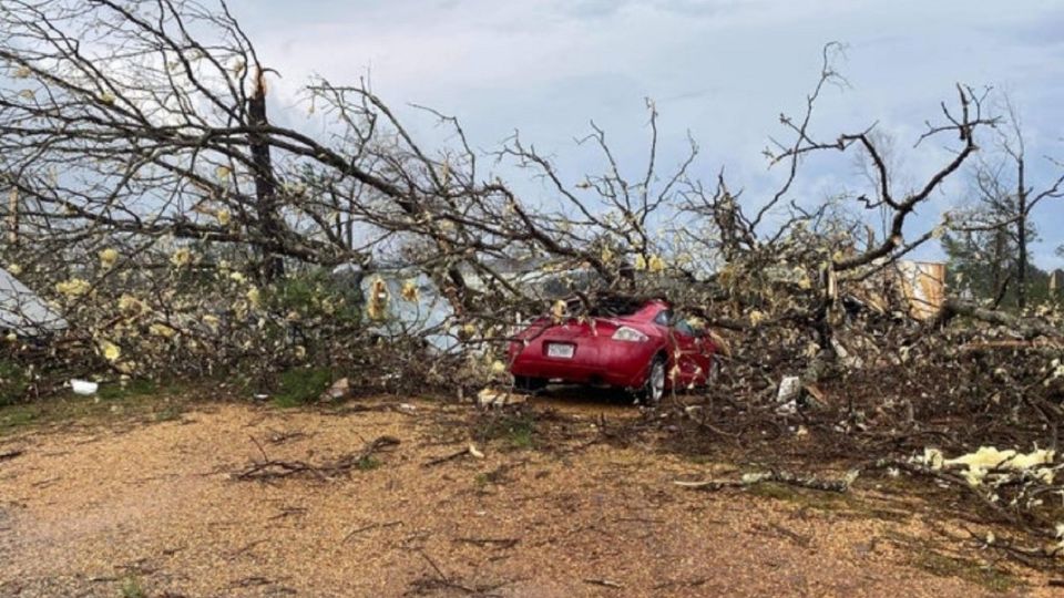 Daños generados por tornado en Alabama. Foto: Twitter UpdaterWeather