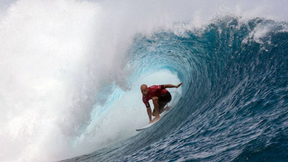 Danny Griffiths abandonó su tabla en Pedra Branca en 2017, 4 años después la volverá a ver. Foto AFP