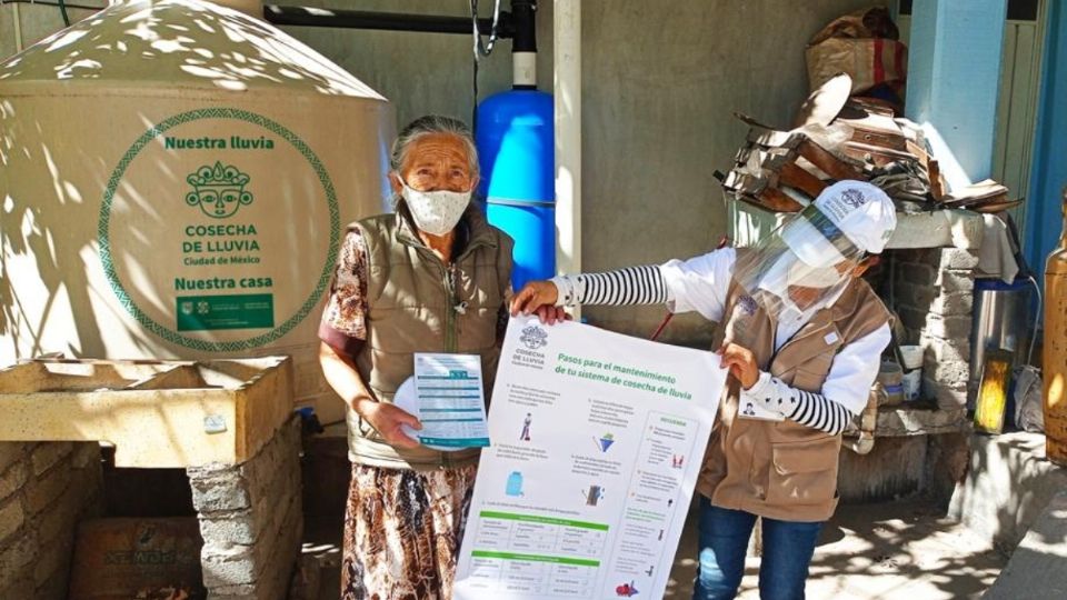 Un sistema de Cosecha de Lluvia aumenta el abasto de agua de las personas beneficiarias, señalan