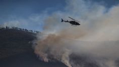 Nuevo León: Llega apoyo de Tlaxcala para combatir incendio en la sierra de Santiago