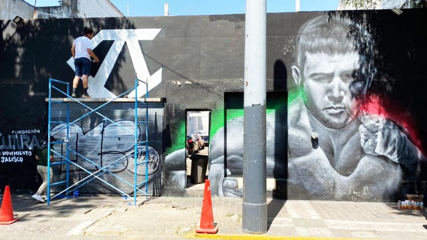 Así luce el mural que dedicaron en Guadalajara al 'Canelo' Álvarez: FOTOS