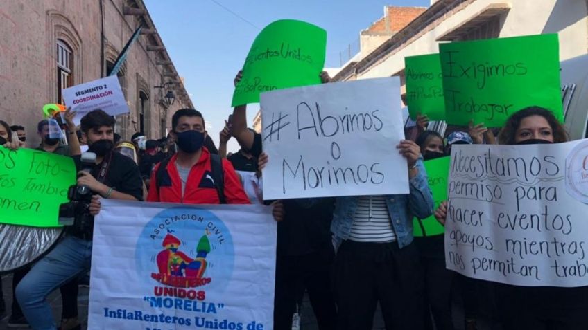 Exigen trabajadores de eventos sociales de Morelia les dejen laborar tras un año de cierre por el Covid-19