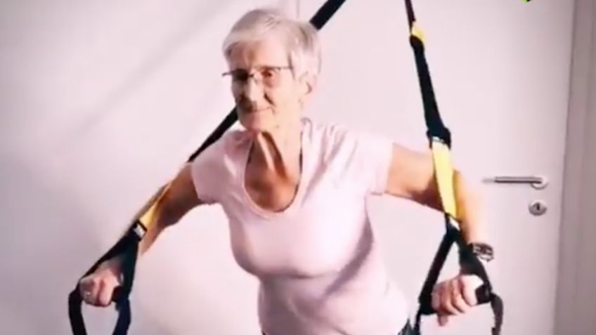 Abuelita de 81 años muestra su pasión por el FITNESS en TIK TOK | VIDEO