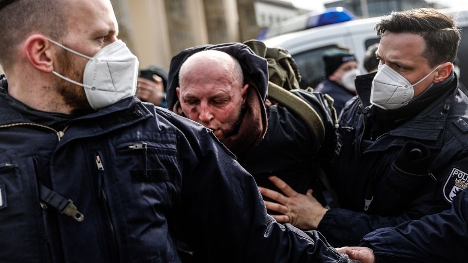 RECLAMO. En varias ciudades alemanas hubo protestas por las medidas del gobierno. Foto: EFE