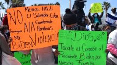 Así marcharon migrantes en Tijuana para exigir asilo político a EU: VIDEO