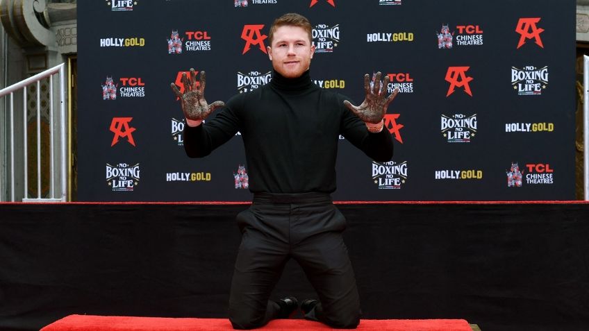 El “Canelo” se inmortaliza en Hollywood