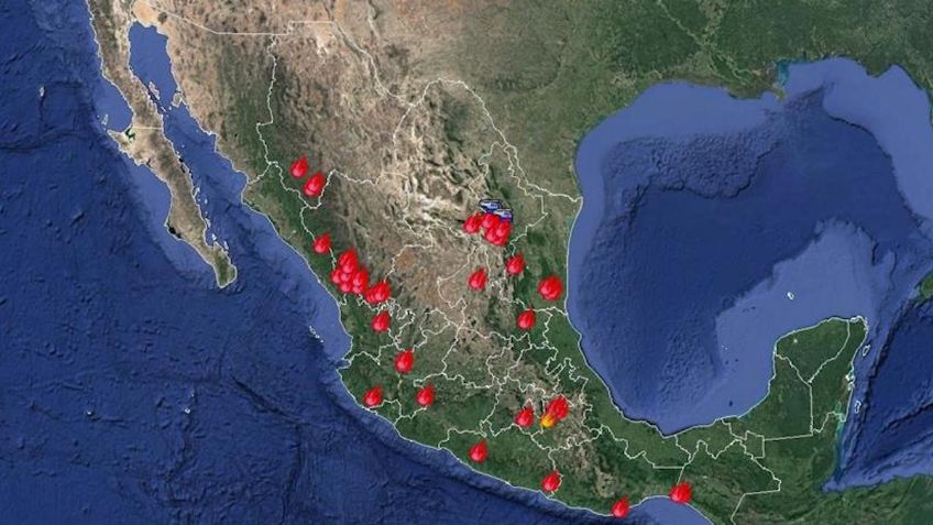 Reportan más de 40 incendios forestales activos en diferentes puntos del país