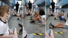 FUERTE VIDEO: Niños se protegen en medio de un TIROTEO mientras guardan sana DISTANCIA por Covid-19