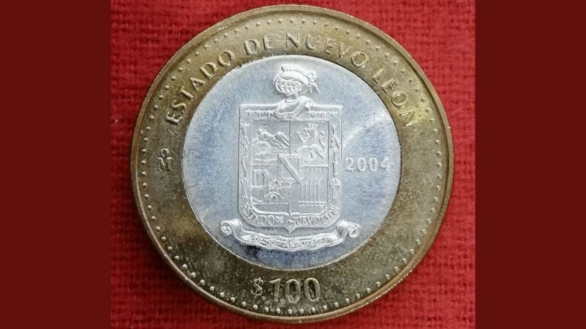 ¿Tienes esta moneda de 100 pesos con el escudo de Nuevo León? ¡Ahora cuesta hasta 900!