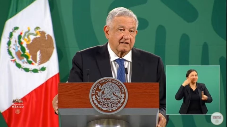 El presidente López Obrador desde Palacio Nacional. Foto: Especial