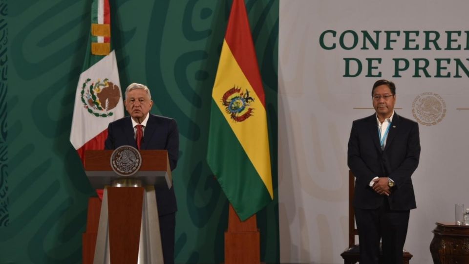 El presidente de Bolivia fue recibido en Palacio Nacional. Foto: Daniel Ojeda