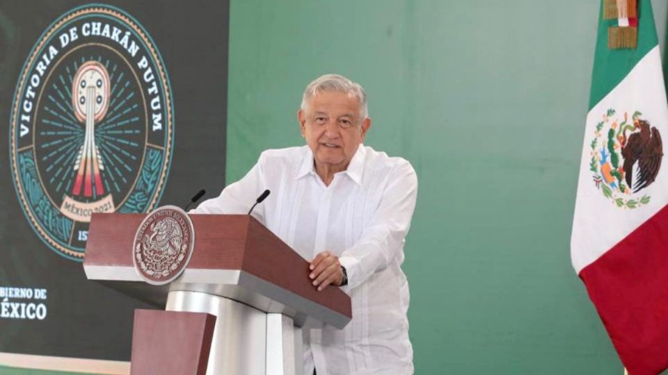 El presidente López Obrador desde Campeche. Foto: Presidencia