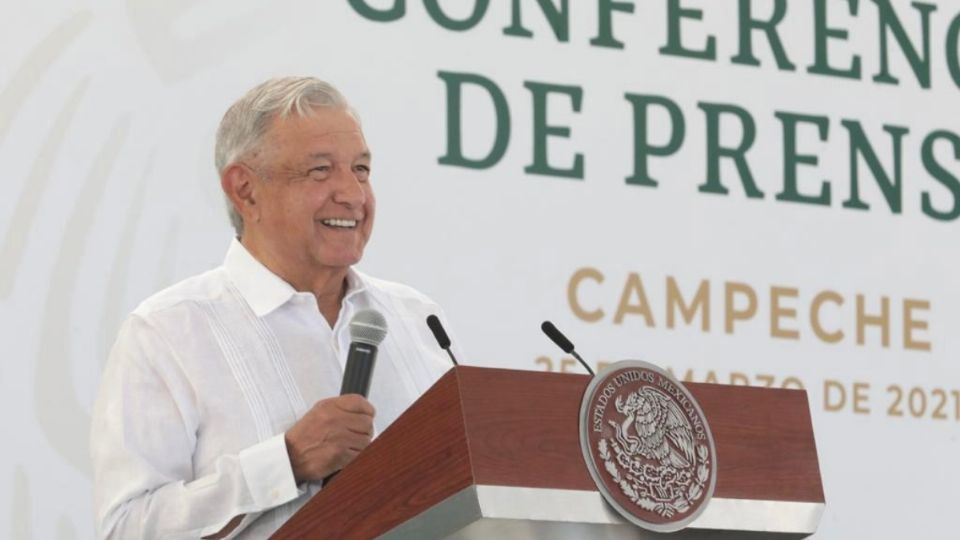 El presidente López Obrador desde Campeche. Foto: Presidencia