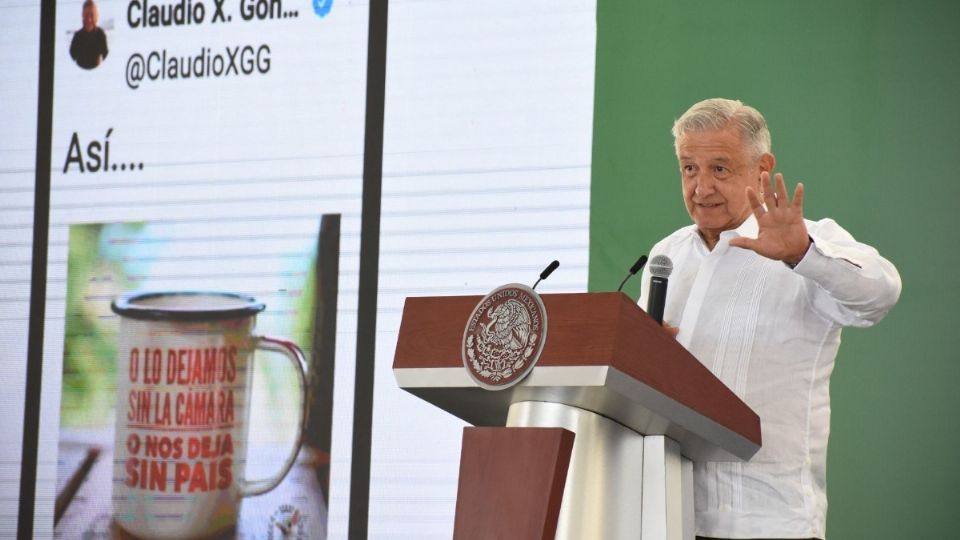 El Presidente se encuentra este día de visita en Campeche. FOTO: Cuartoscuro