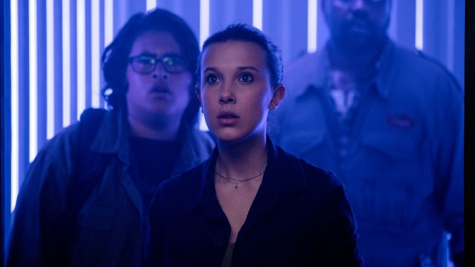 Millie Bobby Brown en una escena de 'Godzilla vs. Kong'. Foto: AP