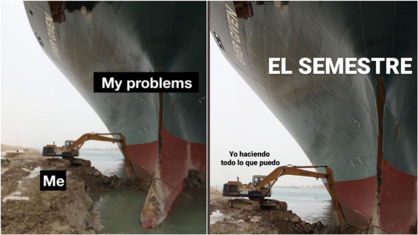 Meme de la semana: Barco encallado en Canal de Suez se robó las tendencias en redes