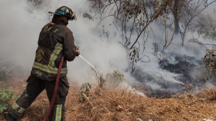 Incendio en parque de Las Águilas; Bomberos y PC controlan el siniestro | FOTOS