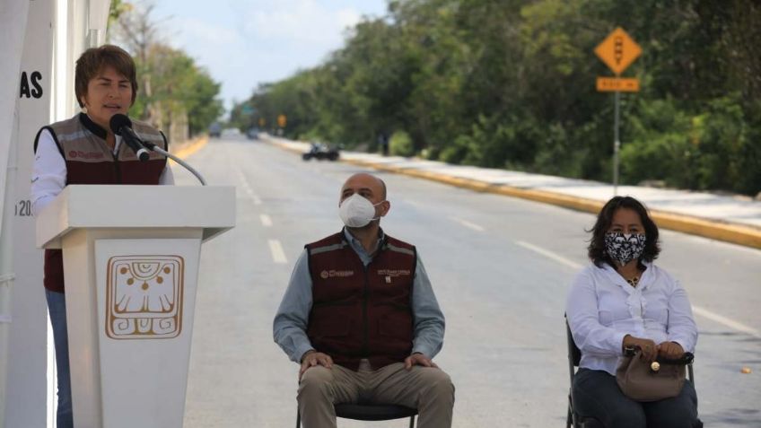 Alcaldesa de Solidaridad rehabilita vialidades en Playa del Carmen