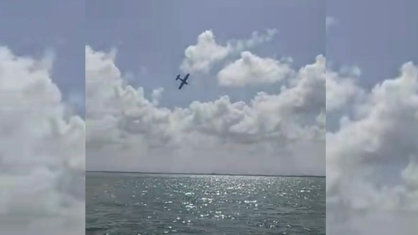 Se desploma avioneta en Laguna Nichupté, en la zona hotelera de Cancún: VIDEO