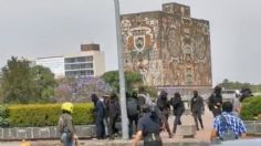 Encapuchados vandalizan Ciudad Universitaria y agreden a medios de comunicación: VIDEO