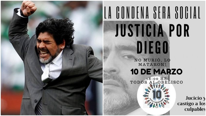 Maradona: Convocan a marcha para pedir justicia, "¡no murió, lo mataron!"