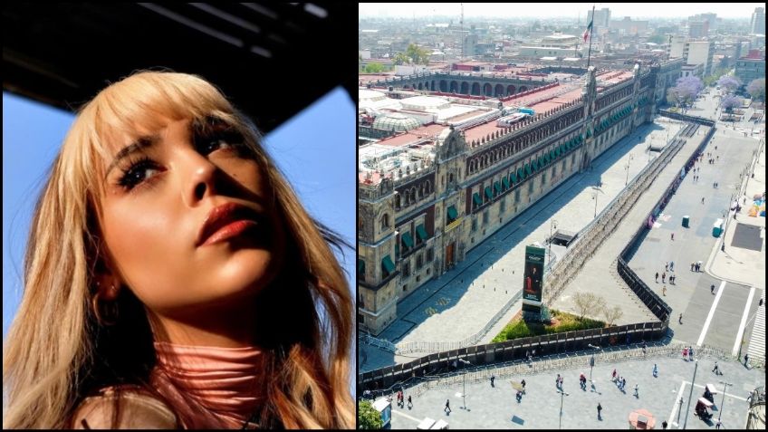 8M: Danna Paola lanza dura crítica por vallas en Palacio Nacional